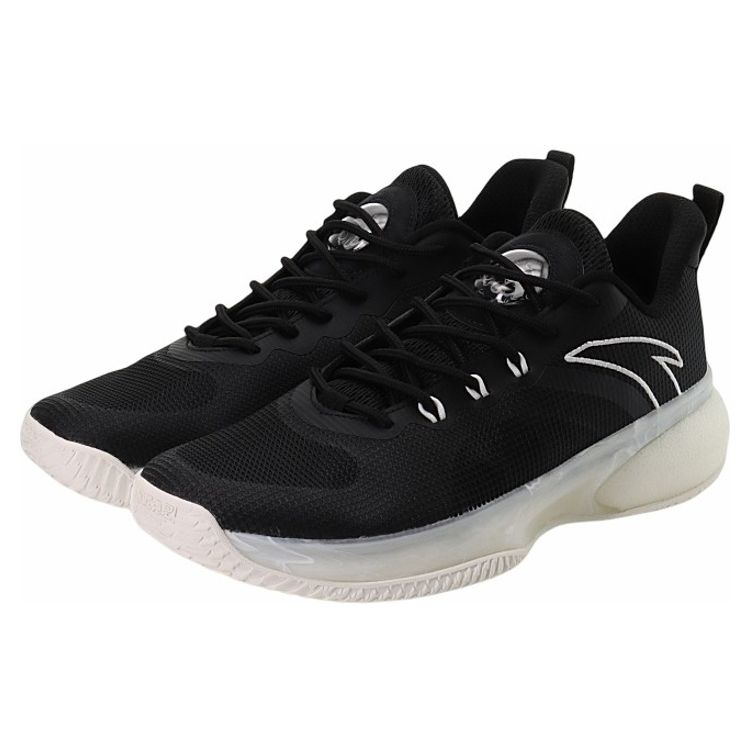 Anta Leichte Blasenbildung Verschleißfest Rutschfest Low-Top Basketballschuhe Herren Sneaker Schwarz 112121606S-3