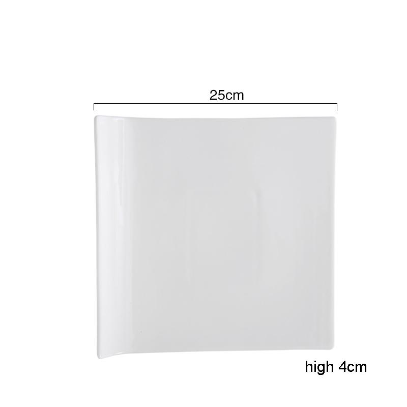 Simple Square Ceramic Pasta Steak Plate Sashimi Sushi Plates Home Kitchen Solid Color Tableware Cooking Dish Snack Desserts Dish