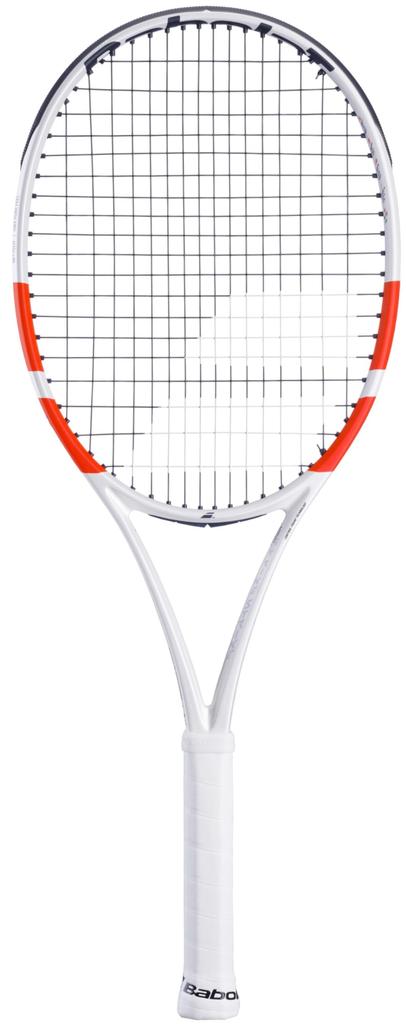 BabolaT Pure Strike Team 2 Tennis White x Scarlet Racket, Unstrung,