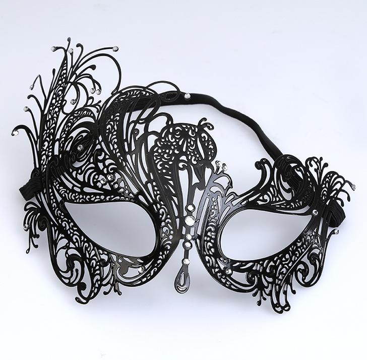 Mască de Prințesă cu Strasuri pentru Jumătate de Față - Acoperire Glamuroasă pentru Ochi pentru Balul de Halloween