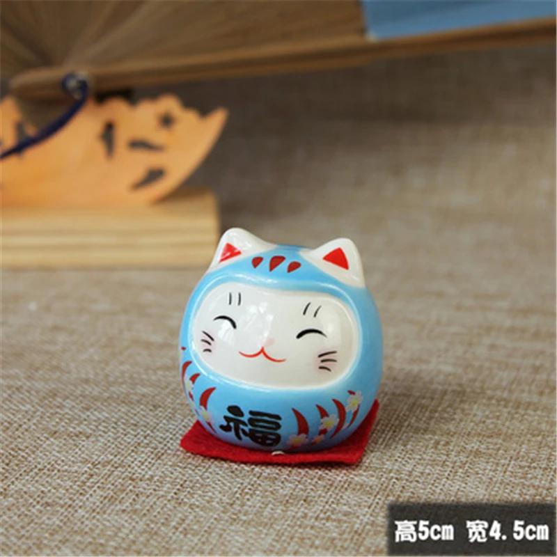 Multicolor Waving Hand Cat Home Decor Welcome Waving Cat Sculpture Statue Decor Car Ornament Chinese Lucky Wealth Waving Cat