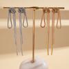Chain knotted tassel stud earrings metal design earrings earrings