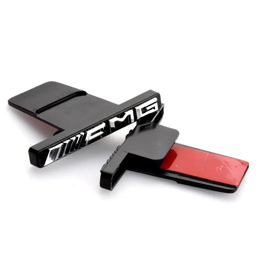 Car Sticker 3D ABS Mercedes Benz Logo AMG Grill Emblem Badge For Mercedes GLC G Class W204 W205 W212 W213 GT Model AMG Sticker A