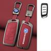 Zinc Alloy Leather Car Remote Key Case Cover Shell Fob For Changan Hunter F70 Cs35 Cs75 Plus Cs85 Coupe Cs95 Protector Keychain