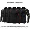 Men's Quick-Dry High Neck Long Sleeve Gym Shirt