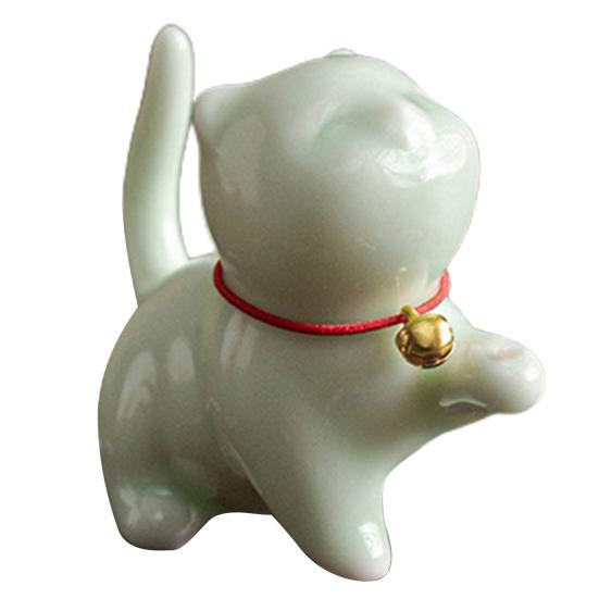 Porte-encens multifonctionnel en forme de chat de dessin animé, Adorable, en céramique, pour la décoration de la maison