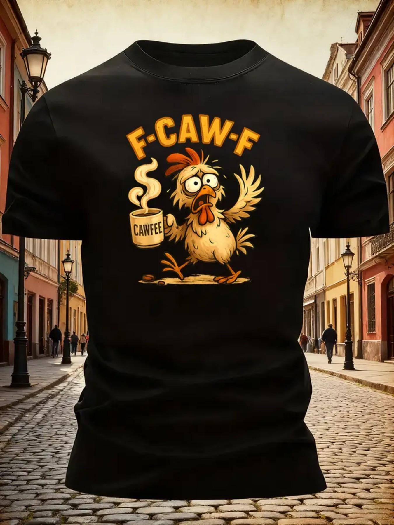 Mens Funny FCAWF Rooster Face Hilarious TShirt S