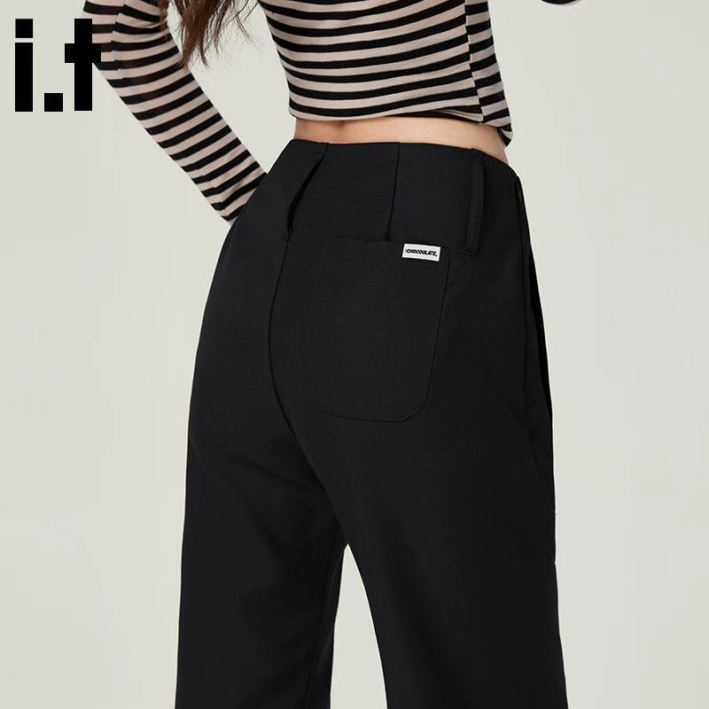 :CHOCOOLATEit Women's Old Money Style Flared Trousers