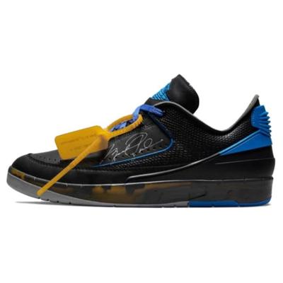 Off-White x Air 2 Retro Low SP Zwart Varsity Royal Unisex Sneakers DJ4375-004