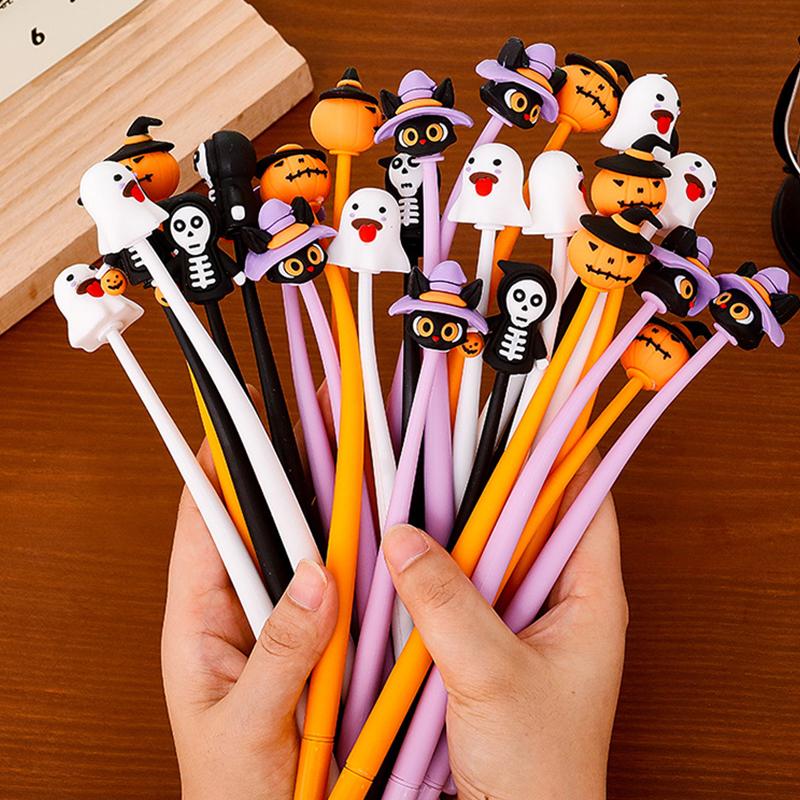 4Pcs Halloween Series Shake Pen 0.5Mm Neutral Pen Creative Cute Gel Pen Student Prizes Stationery Back To School Gift