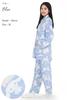 SAZAC Cinnamoroll Flannel Pajama Long Sleeve and Loungewear Women's Set, Pants, (Blue/M/SAN1868)