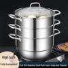 Sule 304 Stainless Steel 28CM 3-Tier Steamer Pot