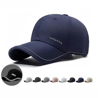 Frühling Sommer Reflektierender Streifen Dünne Baseballkappe Damen Herren Atmungsaktiv Outdoor Sonnenschutz Sonnencreme Schnelltrocknende Kappe