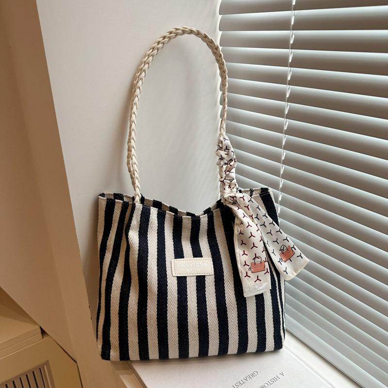 

Новая модная полосатая рабочая сумка-тоут для студентов, для поездок на работу, через плечо, под мышку, универсальная, портативная синий