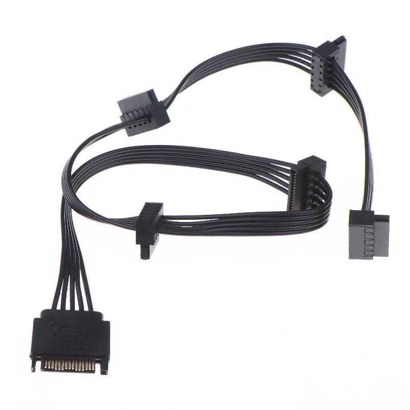 15 Pin Sata Power Supply Splitter Cable Hard Drive 1 Male To 3/4/5/6 Female Extension Power Cord For Diy Pc Server
