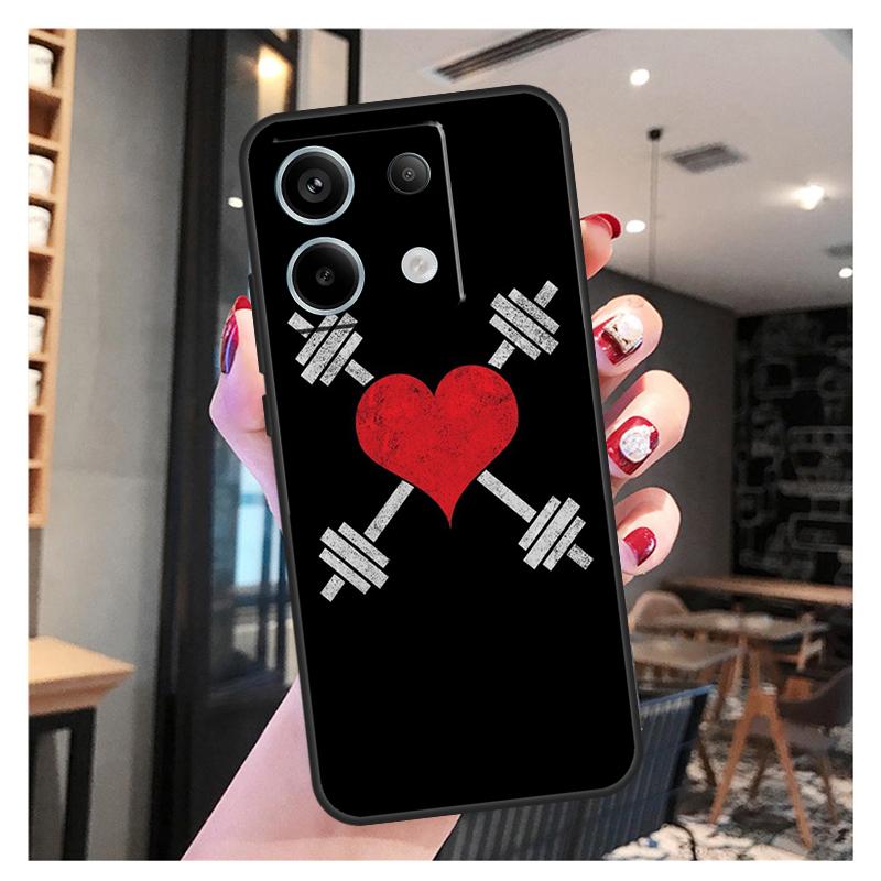 Bodybuilding Gym Fitness Case For Xiaomi Redmi Note 13 12 11 9 10 Pro 9S 10S 11S 12S Redmi 13 12 10C 12C 13C Coque