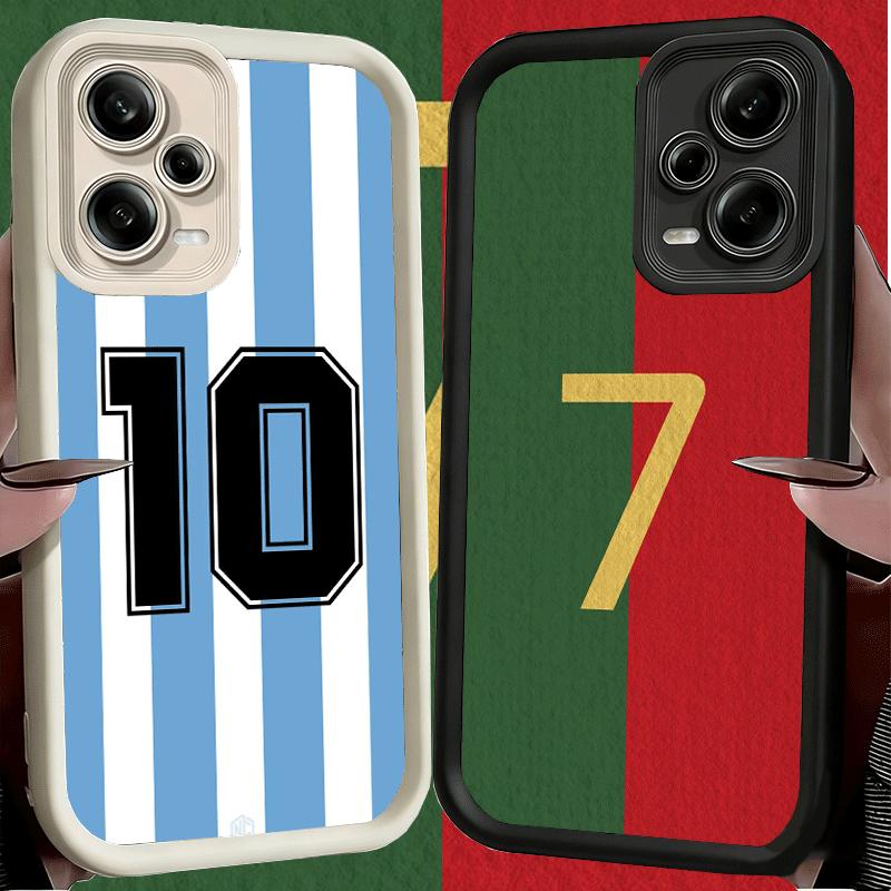 Phone Case for Xiaomi Redmi Note 15 14 13 Pro Plus FootBall Number 7 10 19 Shell 12S 11 11S 11T 5G 14S Soft Silicone Funda