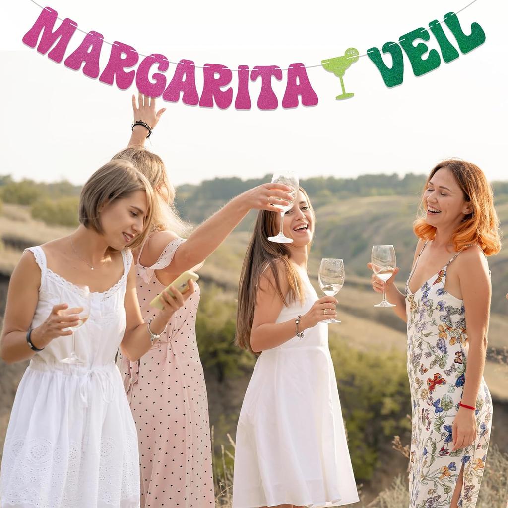 Margarita Veil Banner - Margaritaveil Bachelorette Party Decorations Margs and Matrimony Bachelorette Decorations Margarita Decorations