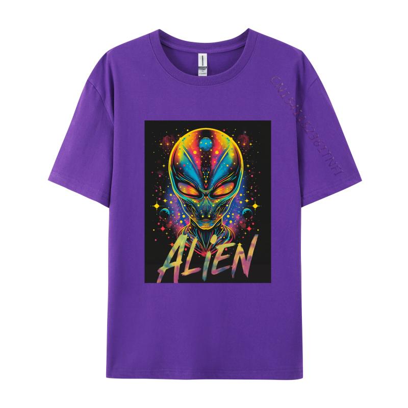 ALIEN HEAD TShirt Personalized Tshirt Prevalent Mens Cotton Tshirts Tops Tees Colorful 3d Printed T Shirts
