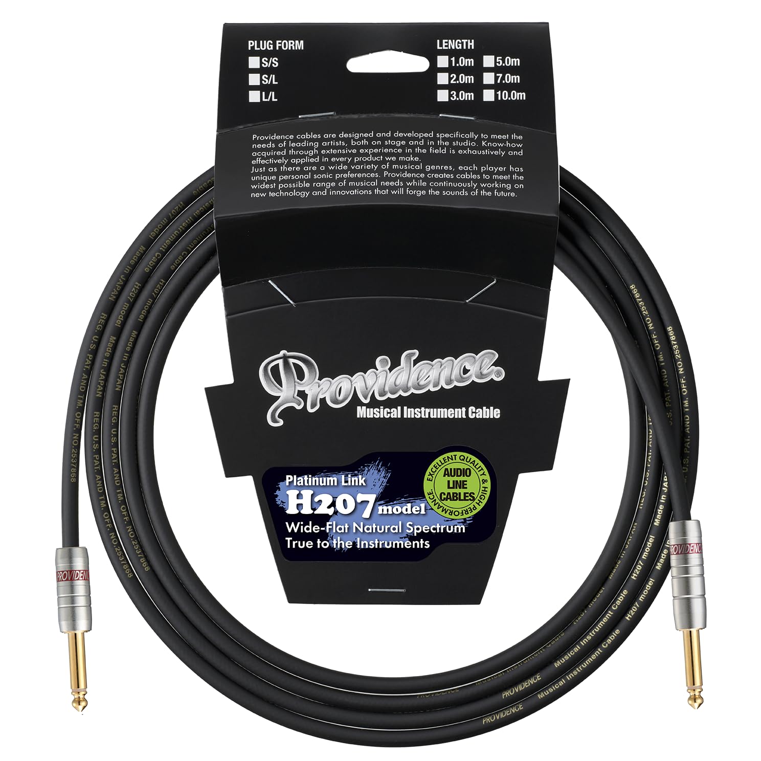 

Providence Shielded Cable H207 3m S/S Plug (Straight/Straight) чёрный