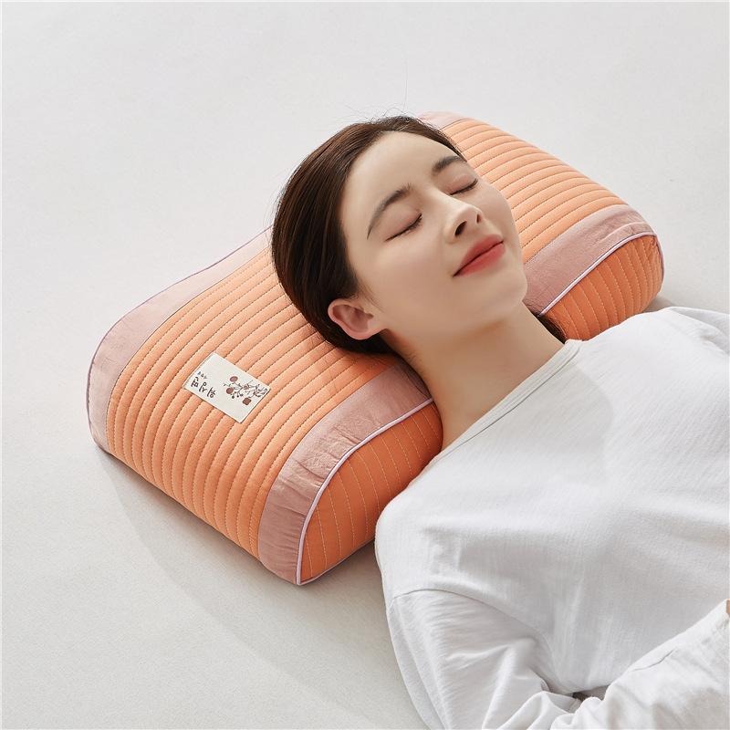 100% Pure Cotton Buckwheat Pillow, Ergonomic Neck Support, Breathable Sleep Pillow Suitable for All Sleeping Positions