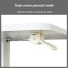 Pneumatic Height Adjustable Sit-Stand Mobile Desk, White