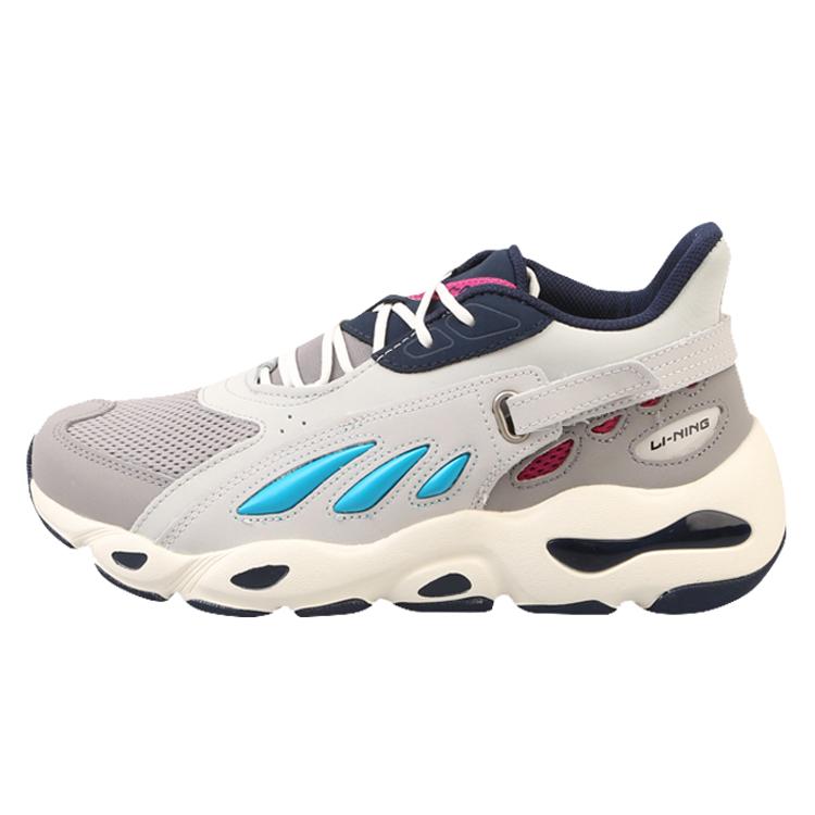

new LiNing Butterfly Non slip Lightweight Low Top Chunky Sneakers Unisex Gray Blue 43.5