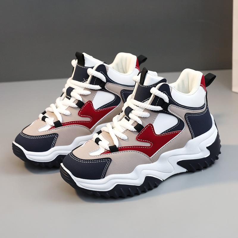 

[Customized] DF317 new dad shoes women s shoes 2025 spring and autumn Korean version color heightened platform sports and leisure shoes 35
