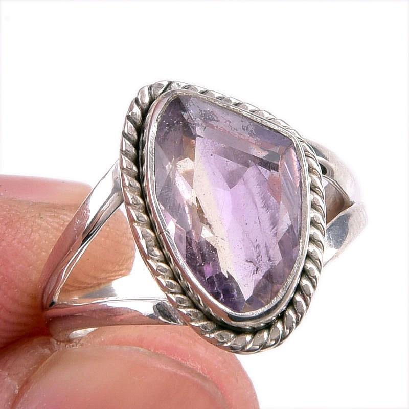 

Natural Ametrine Gemstone Handmade 925 Solid Silver Jewelry Ring Size 5.5 F7y45