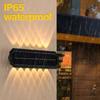 LED Solar Wall Lights Outdoor Garden Decor Up and Down Lighting Waterproof Lamp for Stairs Balcony Courtyard Decoration Lamps
