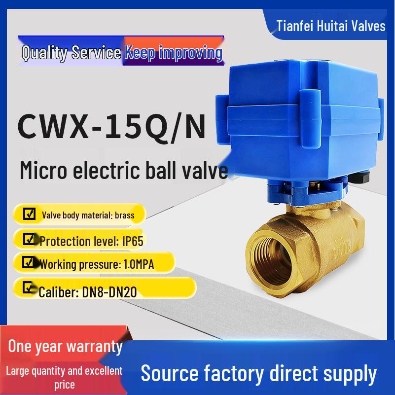 Micro Electric DN15 School Water Control Normally Closed Brass Solenoid Ball Valve
