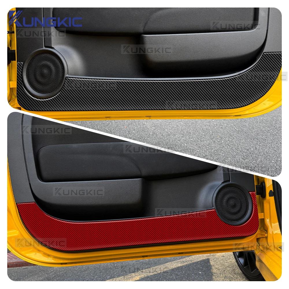 Carbon Fiber Style Interior Door Anti-Kick Sticker for Fiat 500 500C 2008-2024 Abarth 595 695 2012-2024 500E 2013-2019