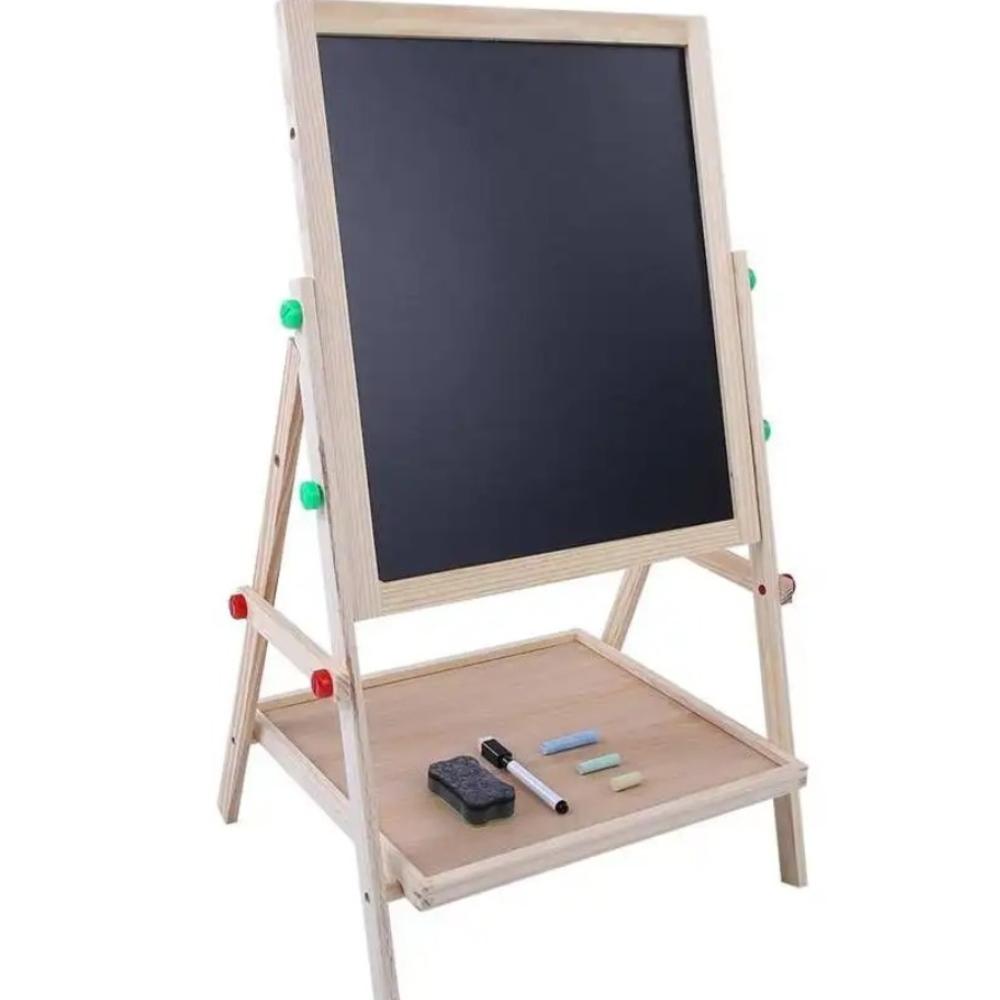 Multifunctional 2In1 Drawing Board Wooden Hanging Blackboard Double Side Blackboard For Kids