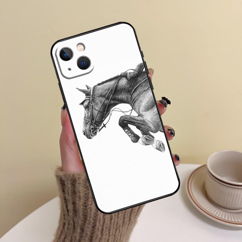 Horse Pony Pattern Phone Case For iPhone 15 14 Plus 11 12 13 16 Pro Max Mini 7 8 X XR XS Max Cover