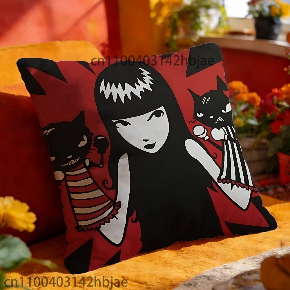 

E-Emily the S-Strange Pillow Case Print Polyester Fiber 40X40 cm Home Sofa Throw Cushion Cover Decoration 30cmx30cm