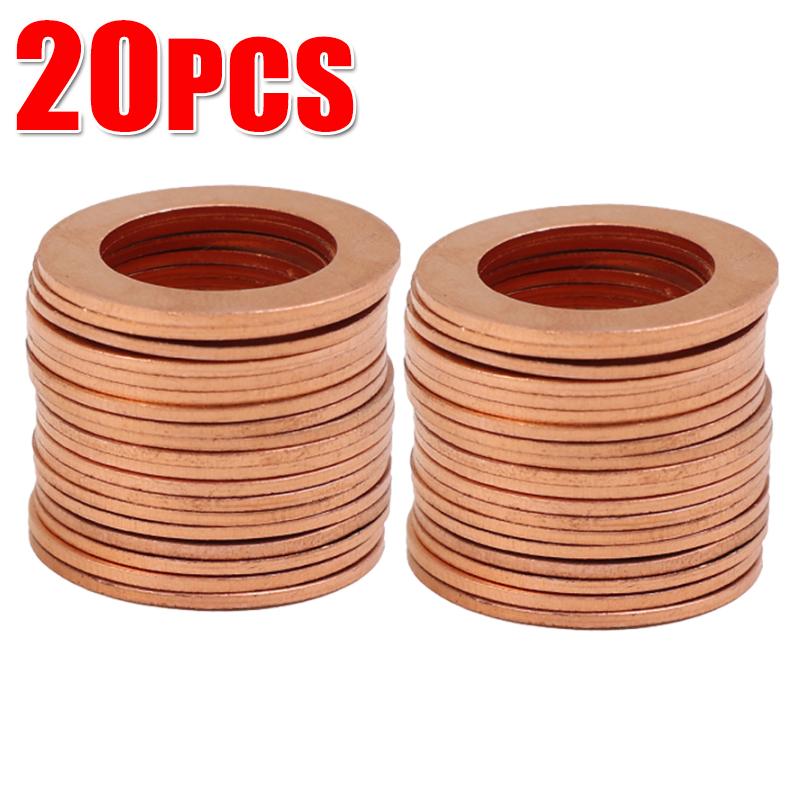 M14 Copper Sealing Washer Car Flat Seal Ring Gasket Washers 94109-14000941 09-14000 for  Honda Civic 1996-2018  CR-V 2007-2017