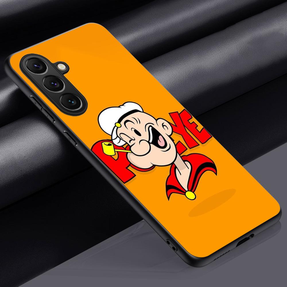 

P-po-peyeS classic anime poster pattern Phone Case For Samsung Galaxy S26 S25 S24 S23 S22 S21 Plus Ultra Note20 Soft Black Galaxy S23+