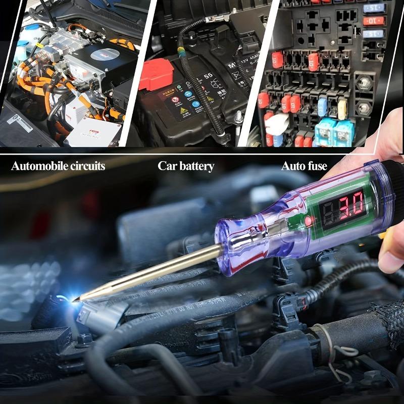 HooFun Car Truck Voltage Circuit Tester Digital LED Probe Test Pen 6V 12V 24V Auto Diagnostic Repair Tools