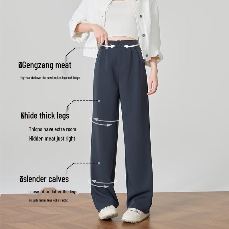 Women's High-Waist Wide-Leg Suit Trousers