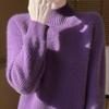 Heavyweight Women's Thickened Wool Sweater, Half-High Neck, Western Style, 2025 Loose Knitwear.