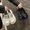 Small Leather Shoes Women's Summer New Trendy and Retro Thick Soles Increase Height Mary Jane Shallow Mouth Women