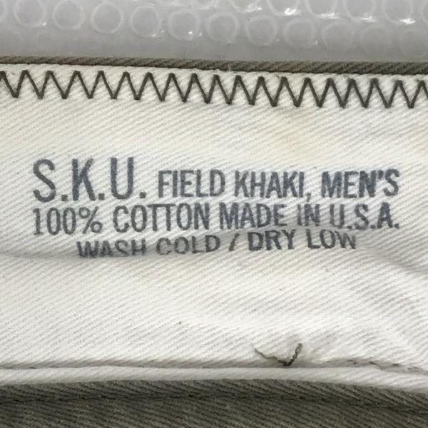 Made in USA S.K.U. SAVE KHAKI UNITED Cotton Pants Men's M W32 Inseam 75cm Khaki Military(USED)