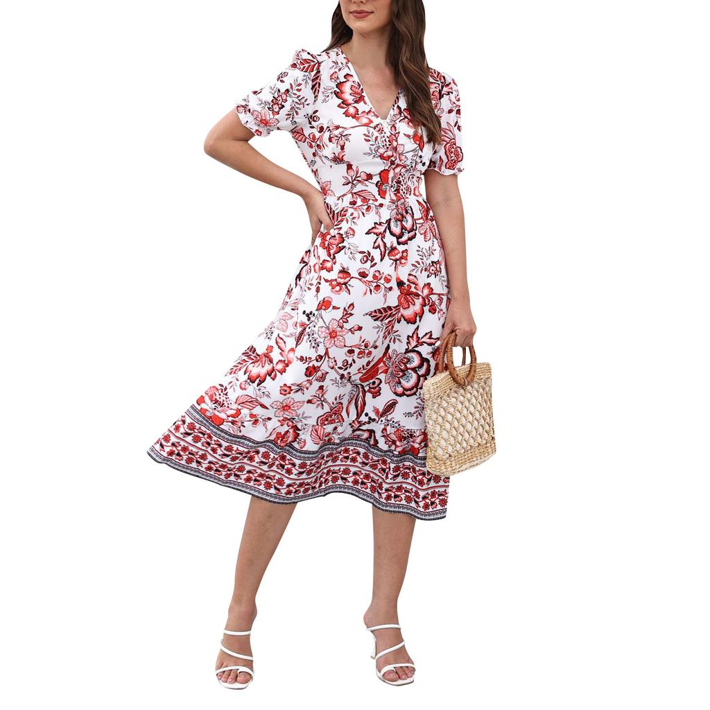 Women's Casual Fashion Vintage Suspender Dress Elegant Holiday Dress