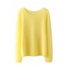 Silk Cashmere Women's Loose Fit Round Neck Sweater - Soft & Fluffy Touch
