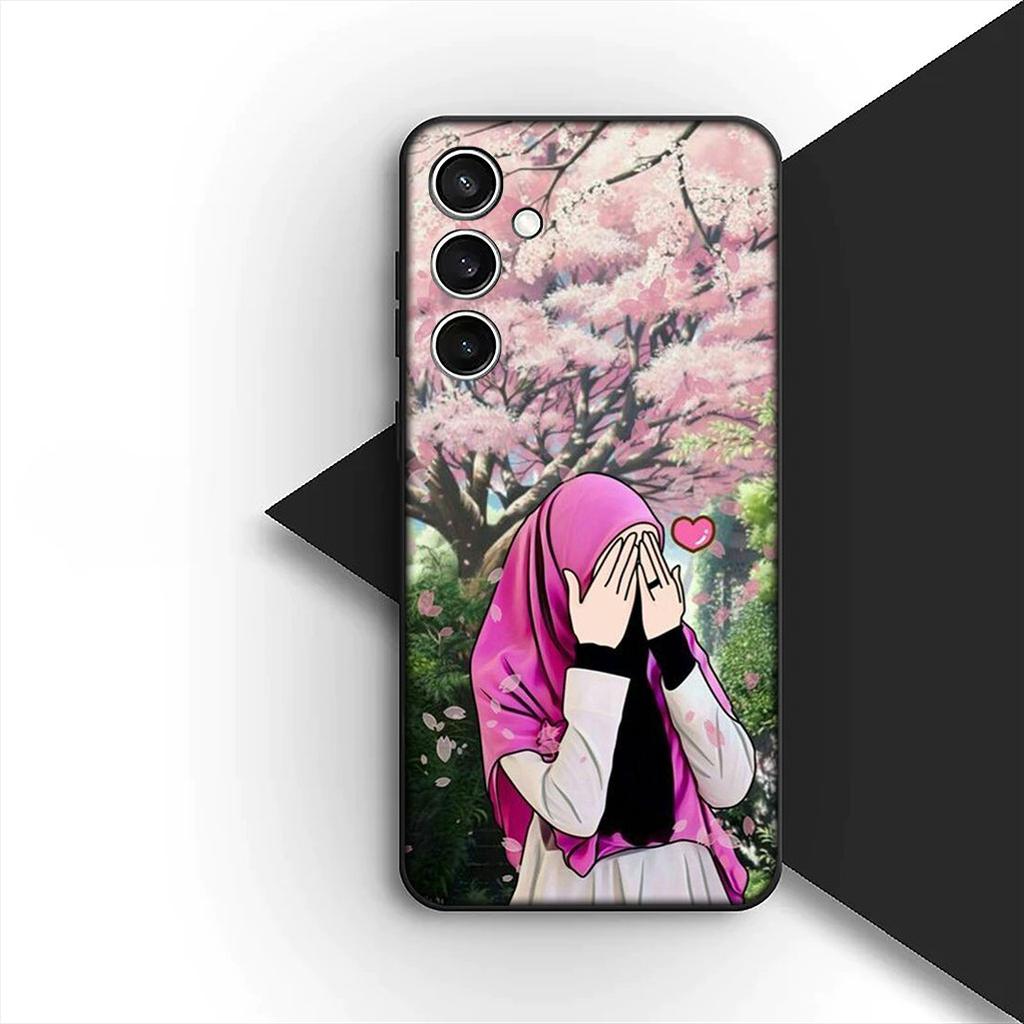 Cover for Samsung Galaxy S24 S25 S23 FE Ultra Plus S7 Edge S25+ S23+ A56 5G Phone Case Arabic islamic muslim Muslimah Girl