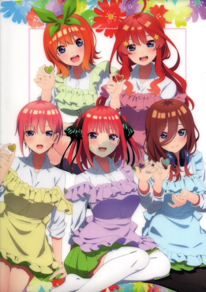 Clear File Movie The Quintessential Quintuplets Original Illustration Uniform Apron Group Ver.