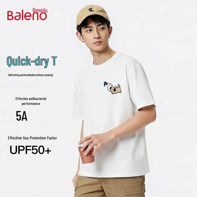 Baleno Men s Quick-Dry Sun Protection Round Neck T-Shirt L