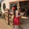 Red Suspender Dress Women's Summer New Pure Desire Spice Girl Vacation Style Thin a Word Short Skirt Cake Skirt