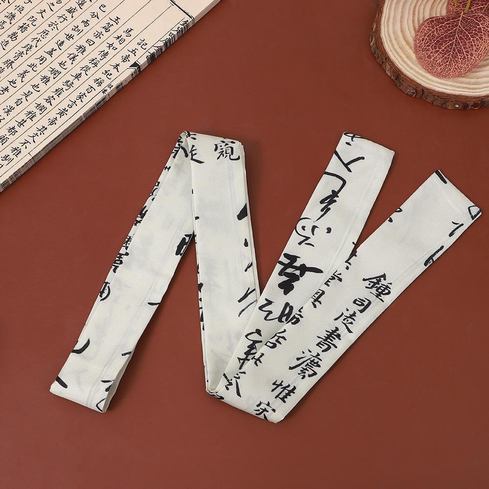 

«Весенний новый шелковый шарф с принтом в старинном стиле и повязка на голову из китайской ленты»