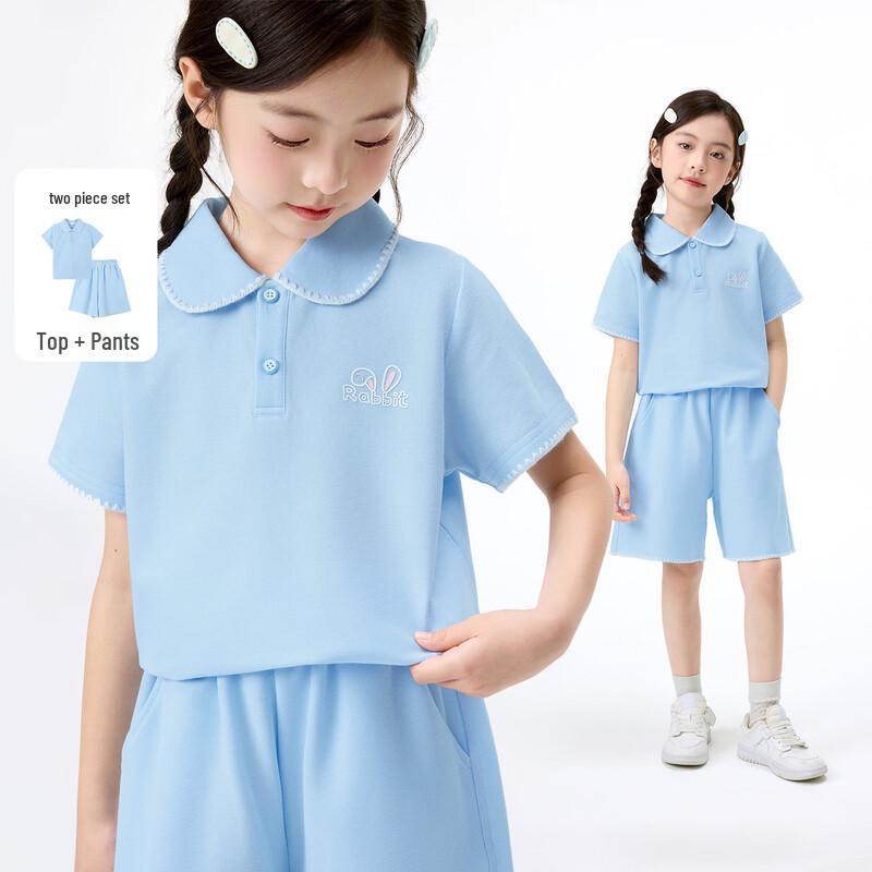 Girls  Casual Summer Printed Two-Piece Set 160